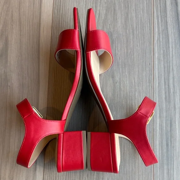 Liz Claiborne Women's Red Renny Ankle Strap Sandals Size 9.5 - Picture 5 of 8